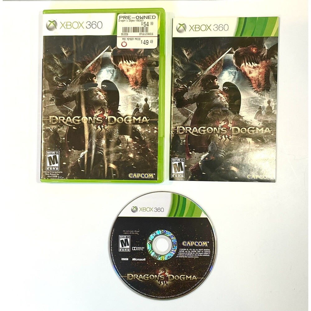 Dragon's Dogma - Microsoft Xbox 360, 2012 -  Complete w/ Manual CIB